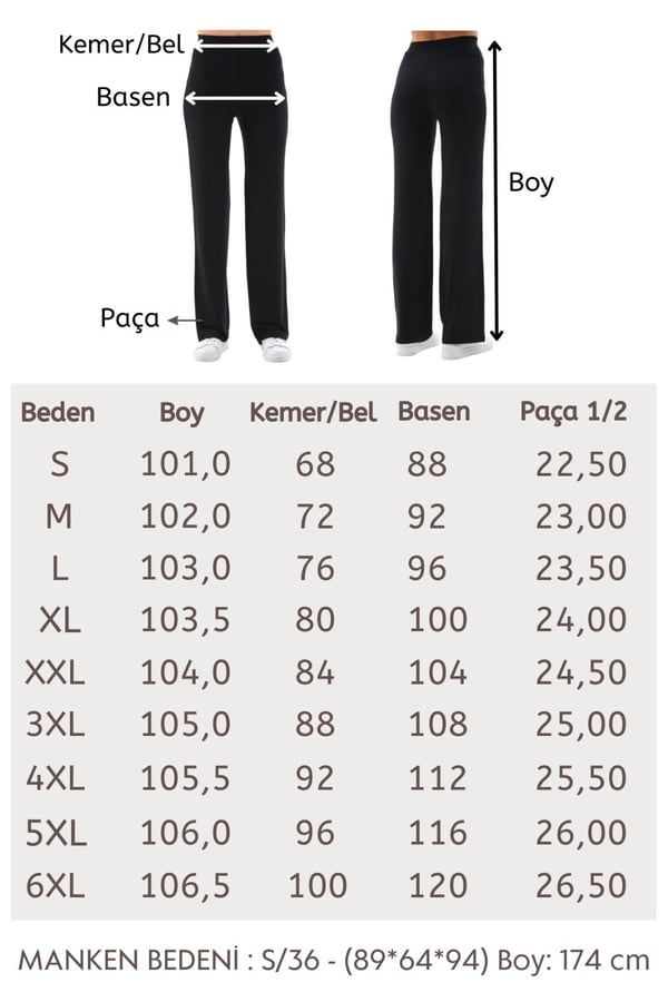 Extra Yumuşak Uzun Viskon Pantolon Home&Outdoor-Siyah