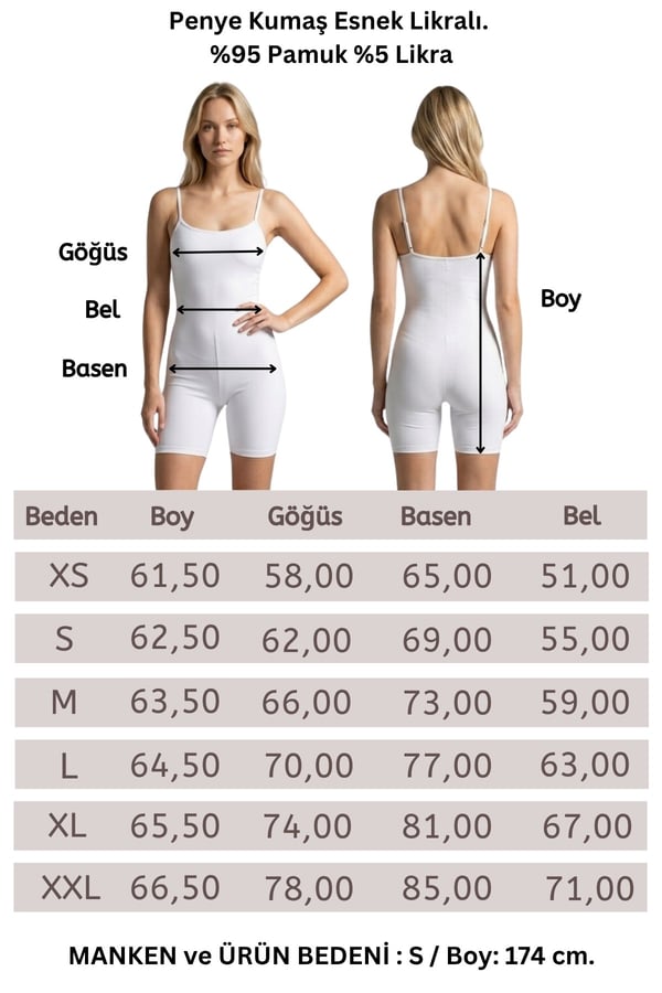 Kadın Body İp Askılı Şort Tulum-Beyaz