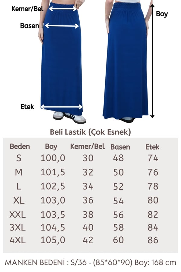 Maxi Etek Sandy-İndigo