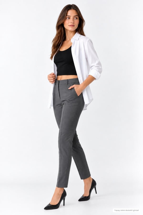 Crop Askılı Atlet-Siyah