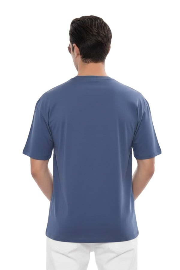 Erkek Oversize Tişört-Lacivert