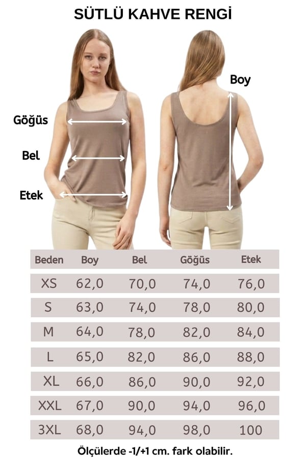 Extra Yumuşak Viskon Atlet Home&Outdoor-Kahverengi