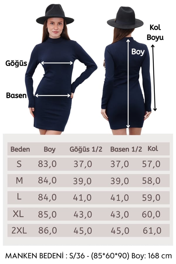 Mini Kalem Elbise-Lacivert