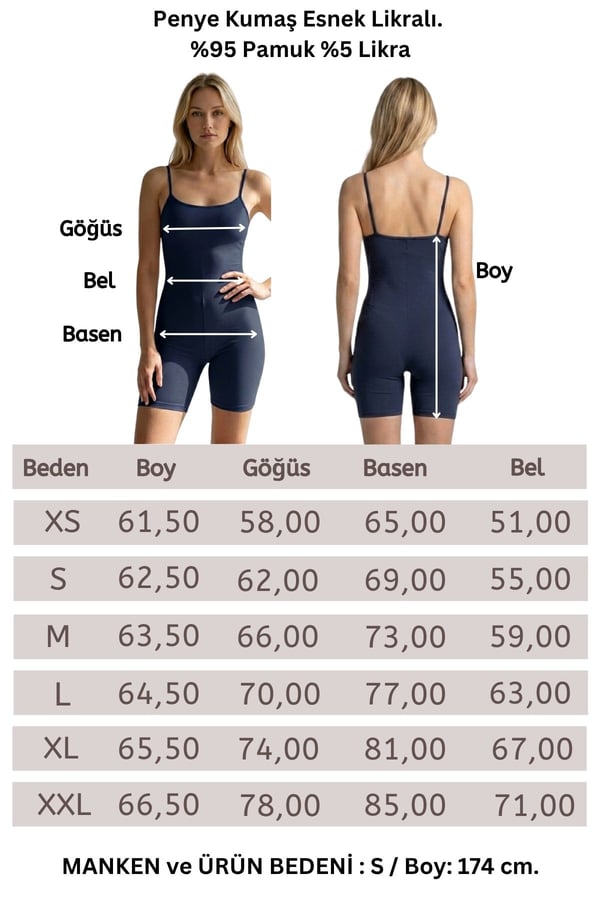 Kadın Body İp Askılı Şort Tulum-Lacivert