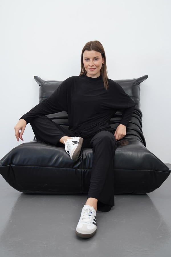 Sandy Pantolon&Tunik Takım-Siyah