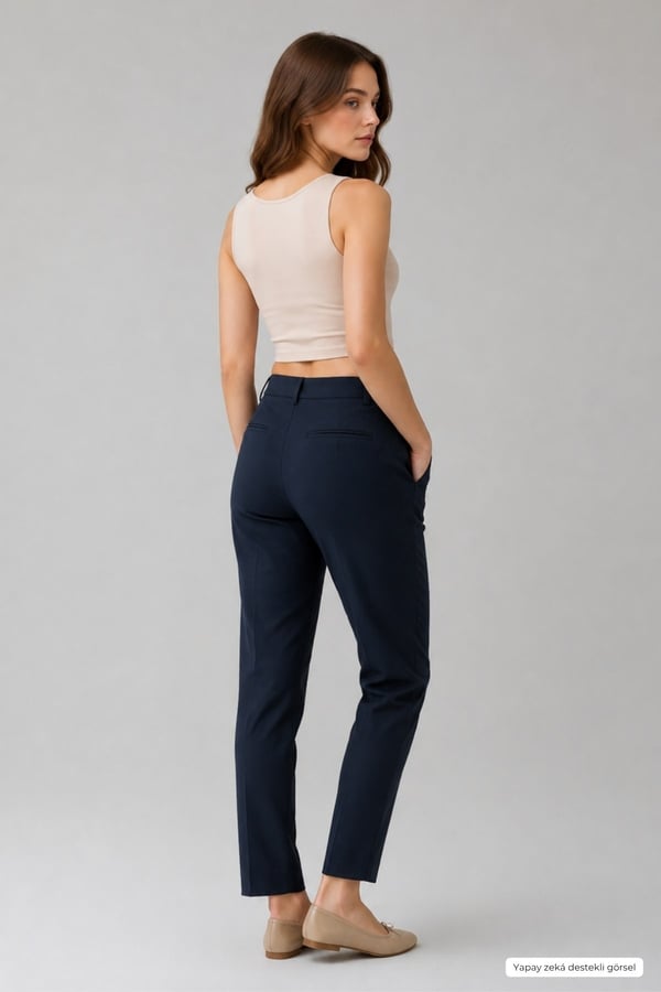 Crop Askılı Atlet-Ten Rengi