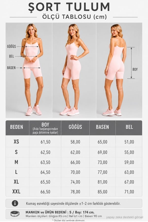 İnce Askılı Body Tulum -Pembe