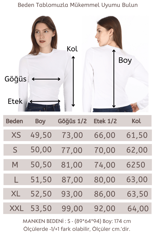Likralı Pamuk Crop Tişört-Slim Fit -Beyaz