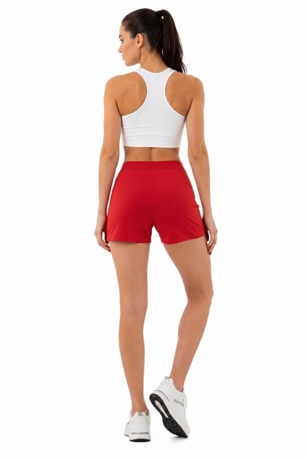 Extra Yumuşak Viskon Şort Home&Beach-Kırmızı