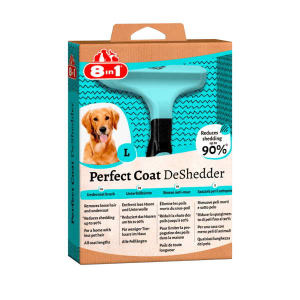 8in1 Perfect Coat DeShedder  Köpekler İçin Tarak (L)