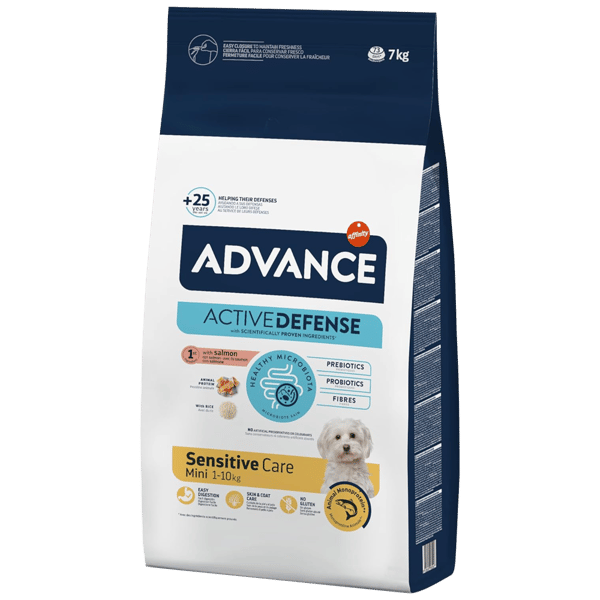 Advance Sensitive Mini Somonlu ve Pirinçli Küçük Irk Yetişkin Köpek Maması 7kg