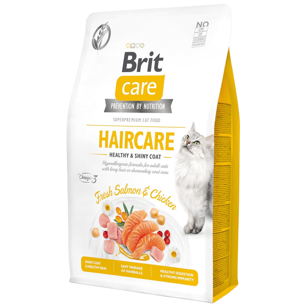 Brit Care Haircare Hipoalerjenik Deri ve Tüy Sağlığı için Tahılsız Yetişkin Kedi Maması 2kg