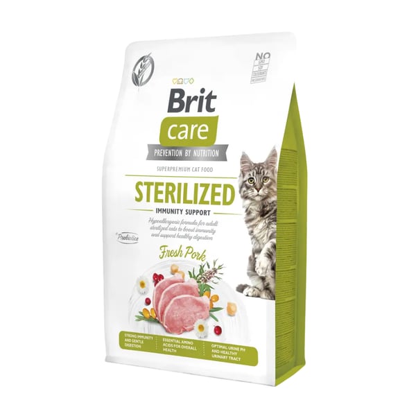 Brit Care Immunity Support Domuz Etli Tahılsız Kısırlaştırılmış Kedi Maması 2 kg