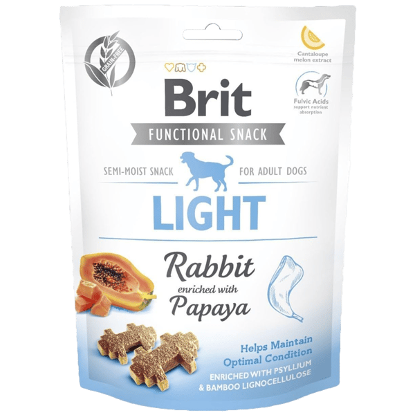 Brit Light Tavşanlı ve Papayalı Kilo Kontrolü Sağlayan Köpek Ödülü 150gr