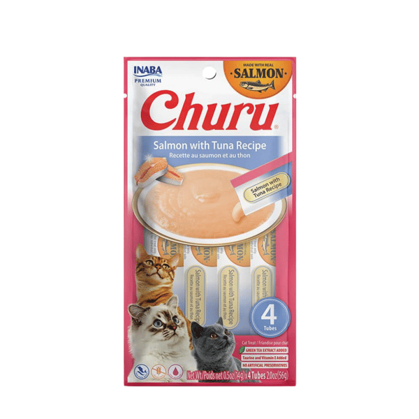 Ciao Churu Cream Ton Balıklı ve Somonlu Kedi Ödülü 4 X 14 Gr