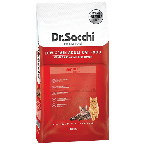 Dr.Sacchi Premium Sığır Etli Yetişkin Kedi Maması 10kg