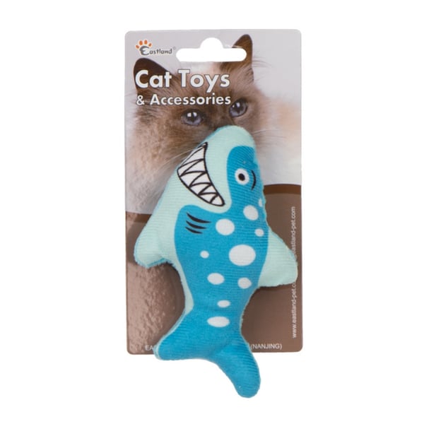 Eastland Kedi Otlu Sesli Köpek Balığı Kedi Oyuncağı 11,5cm