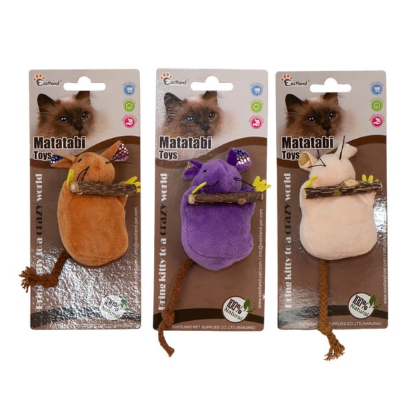 Eastland Matatabili Peluş Fare Kedi Oyuncağı 9,5cm (Karışık Renkli)