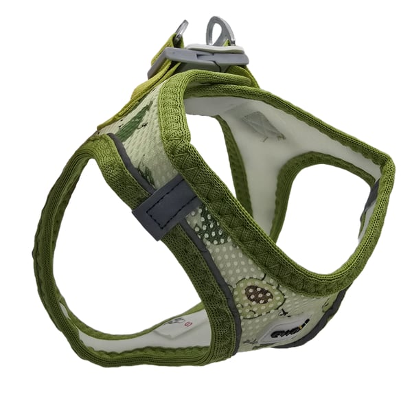 Ewox Air Mesh Avakado Desenli Göğüs Tasması XL