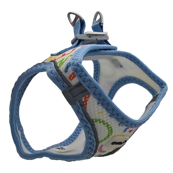 Ewox Air Mesh Geometrik Desenli Göğüs Tasması 2XS