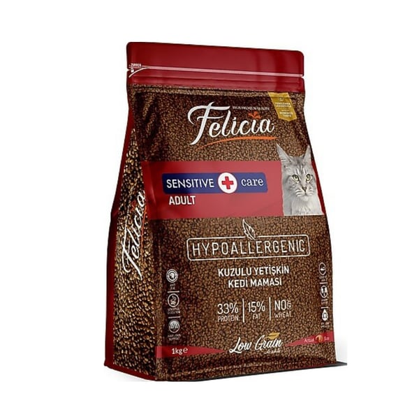 Felicia Kolajenli Kuzulu Az Tahıllı Yetişkin Kedi Maması Hipoalerjenik 1 Kg