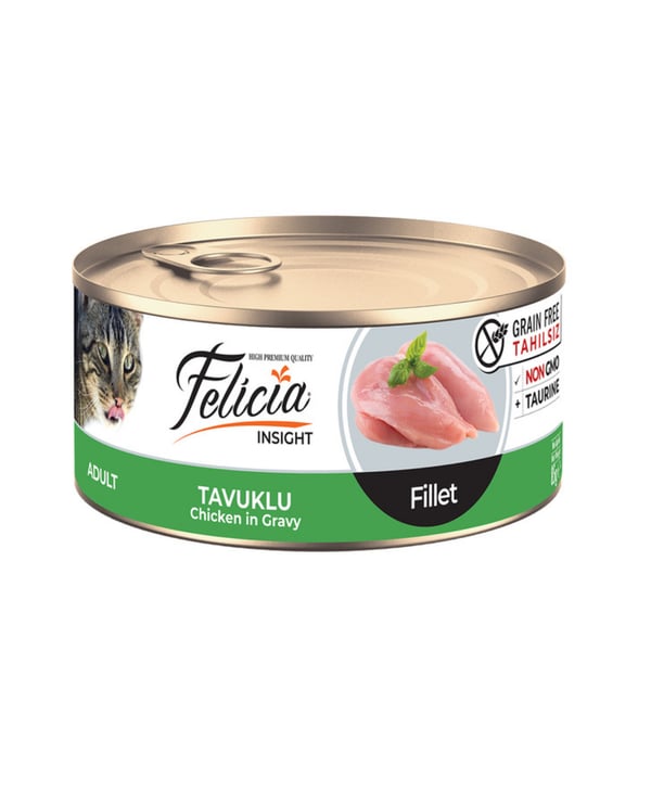 Felicia Tahılsız 85 gr Konserve Tavuklu Fileto Yaş Kedi Maması