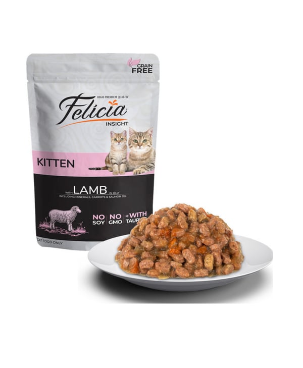 Felicia Tahılsız 85 gr Pouch Yavru Kuzu Etli Yaş Kedi Maması 