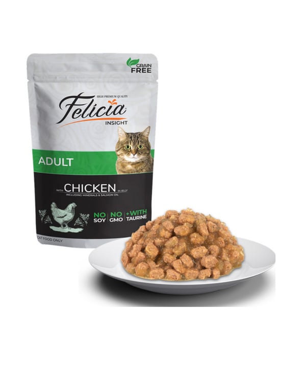 Felicia Tahılsız 85 gr Pouch Yetişkin Tavuklu Yaş Kedi Maması