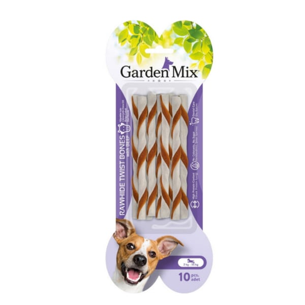 Garden Mix Dana Etli Burgu Çubuk Kemik Köpek Ödülü 10'lu 70 gr