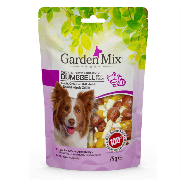 Garden Mix Tavuk Ördek Ve Balkabaklı Dambıl Köpek Ödülü 75 Gr