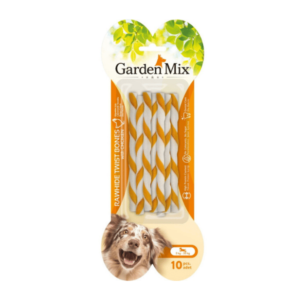 Garden Mix Tavuklu Burgu Çubuk Kemik Köpek Ödülü 10'lu 70 gr