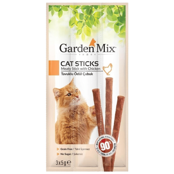 Garden Mix Tavuklu Tahılsız Kedi Ödül Çubuğu 3x5gr