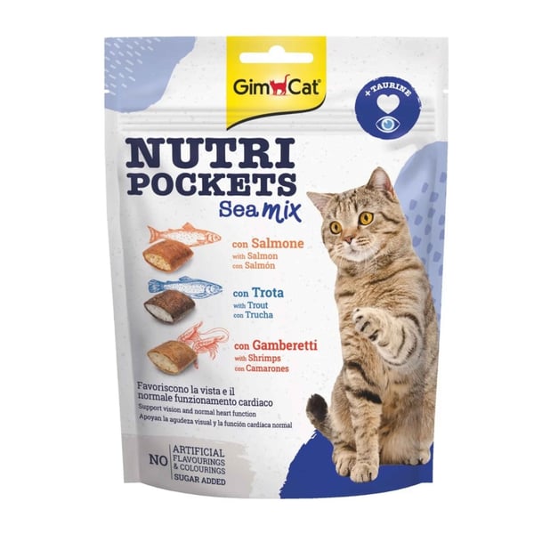 GimCat Nutripockets Sea Mix Taurinli Kedi Ödül Maması 150 gr