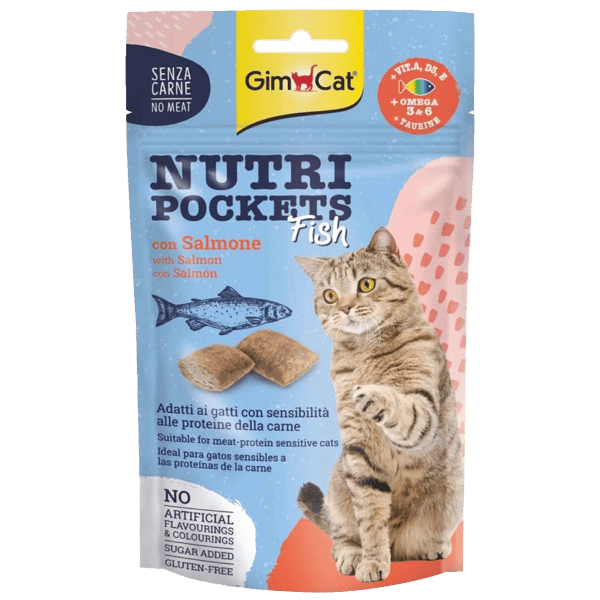 GimCat Nutripockets Somon Balıklı Kedi Ödül Maması 60gr