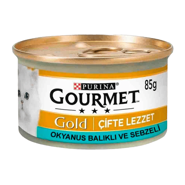 Gourmet Gold Okyanus Balığı ve Sebzeli Kedi Konservesi 85gr