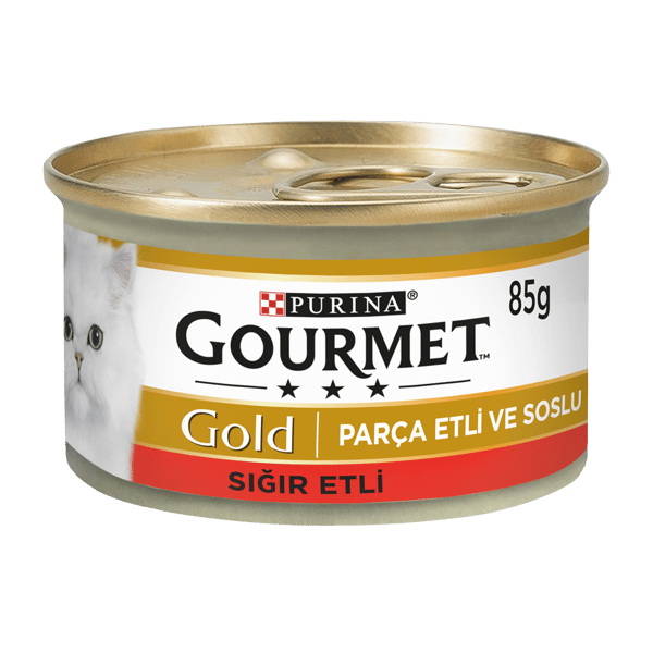 Gourmet Gold Parça Sığır Etli Konserve Kedi Maması 85gr