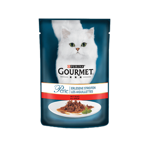 Gourmet Perle Parça Etli Izgara Sığır Etli Yetişkin Kedi Konservesi 85gr