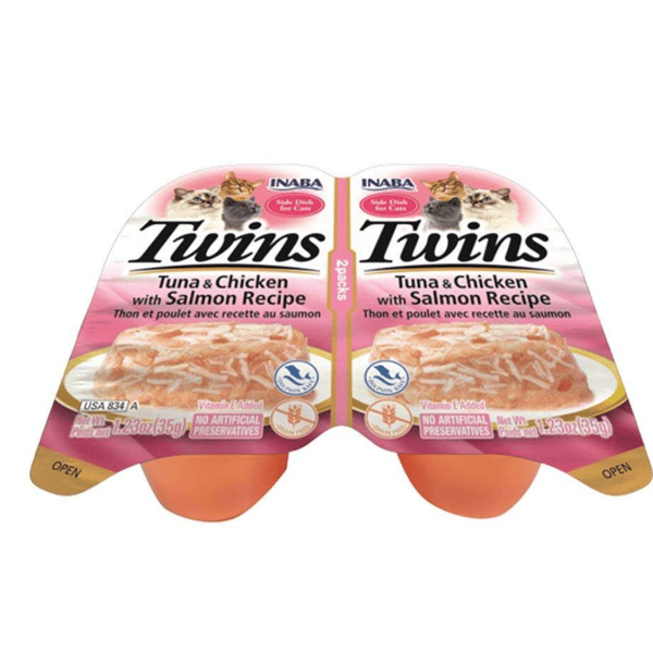 Inaba Twins Ton Balıklı Somonlu ve Tavuklu Kedi Ödül Jölesi 2 x 35 Gr