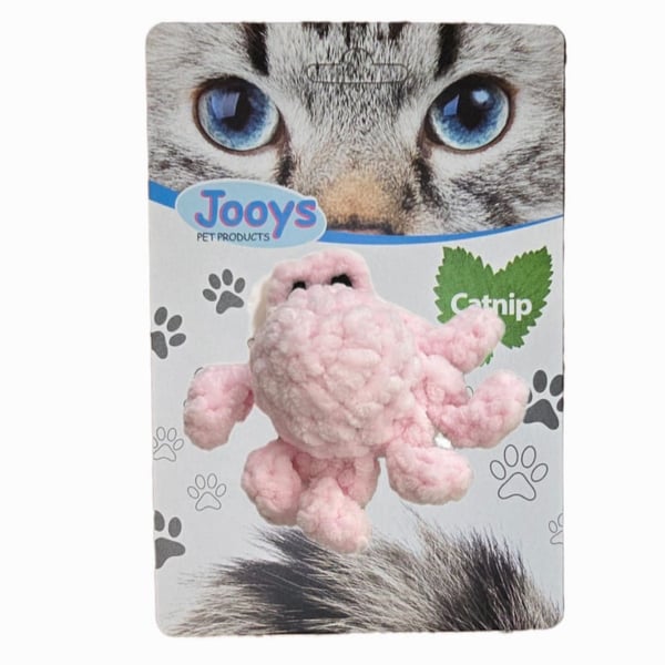 Jooys Catnip'li Kadife Örümcek Pembe