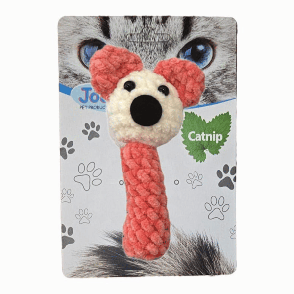 Jooys Catnip'li Tıkırtılı Parmağa Takılan Kedi Oyuncağı Pembe