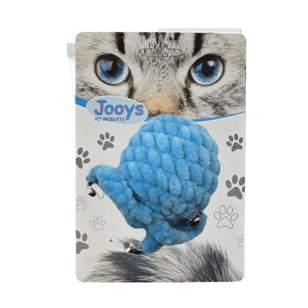 Jooys Zilli Kadife Kedi Topu Mavi