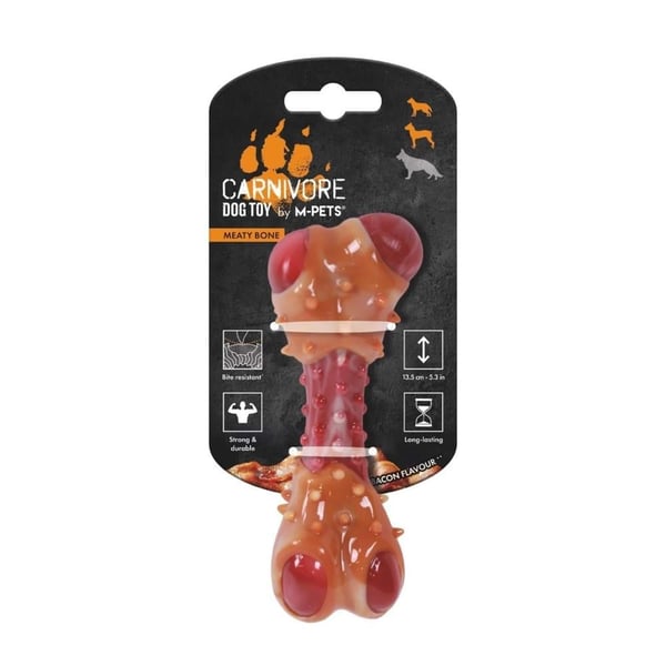 M-Pets Carnivore Bone Pastırma Aromalı Kemik Köpek Oyuncağı 13.5x5.7x4.9cm M