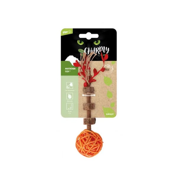 M-Pets Charmy Amulet Matatabi Kedi Oyuncağı Turuncu