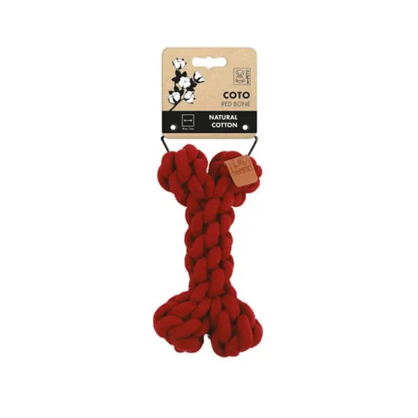 M-Pets Coto Bone Örgü Kemik Köpek Oyuncağı Kırmızı 19 cm