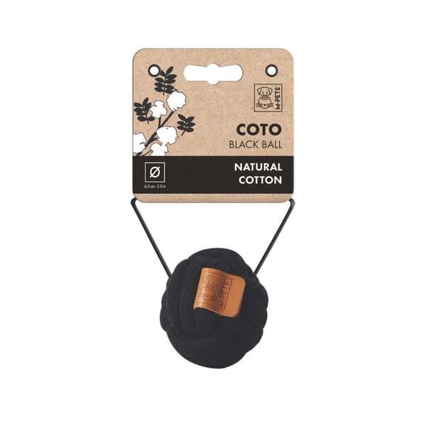 M-PETS Coto Örgü Top Köpek Oyuncağı 6.5 cm Siyah