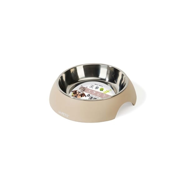 M-Pets Eco Bambu Kedi ve Köpekler için Mama ve Su Kabı 600ml Bej