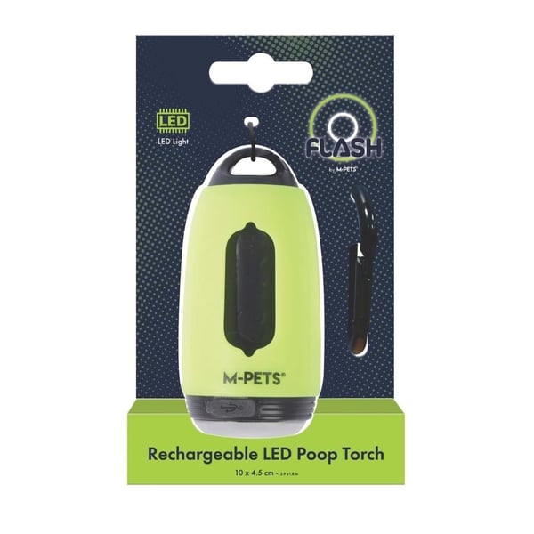 M-Pets Flash Ledli Dışkı Poşeti Kutusu Yeşil