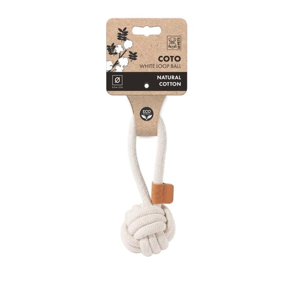 M-Pets Örgü Top Köpek Oyuncağı 6.5 cm Beyaz
