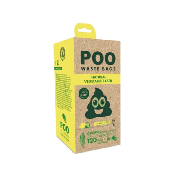 M-Pets Poo Limon Kokulu Köpek Dışkı Poşeti (8'li)