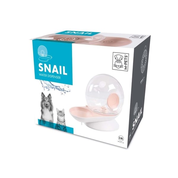 M-PETS SNAIL Hazneli Su Kabı Pembe 2800 ml